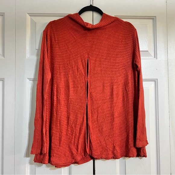 We the Free Lover Ribbed Thermal Long Sleeve Rust Burnt Orange Size Small Top - Picture 9 of 10